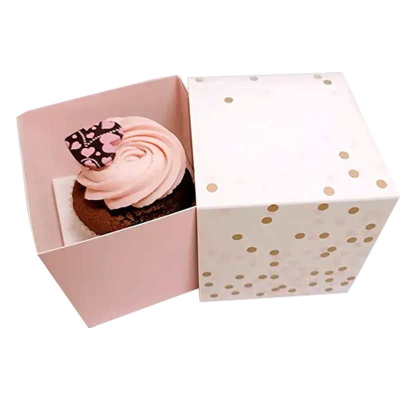 Cupcake Sleeve Box with Gold Foil