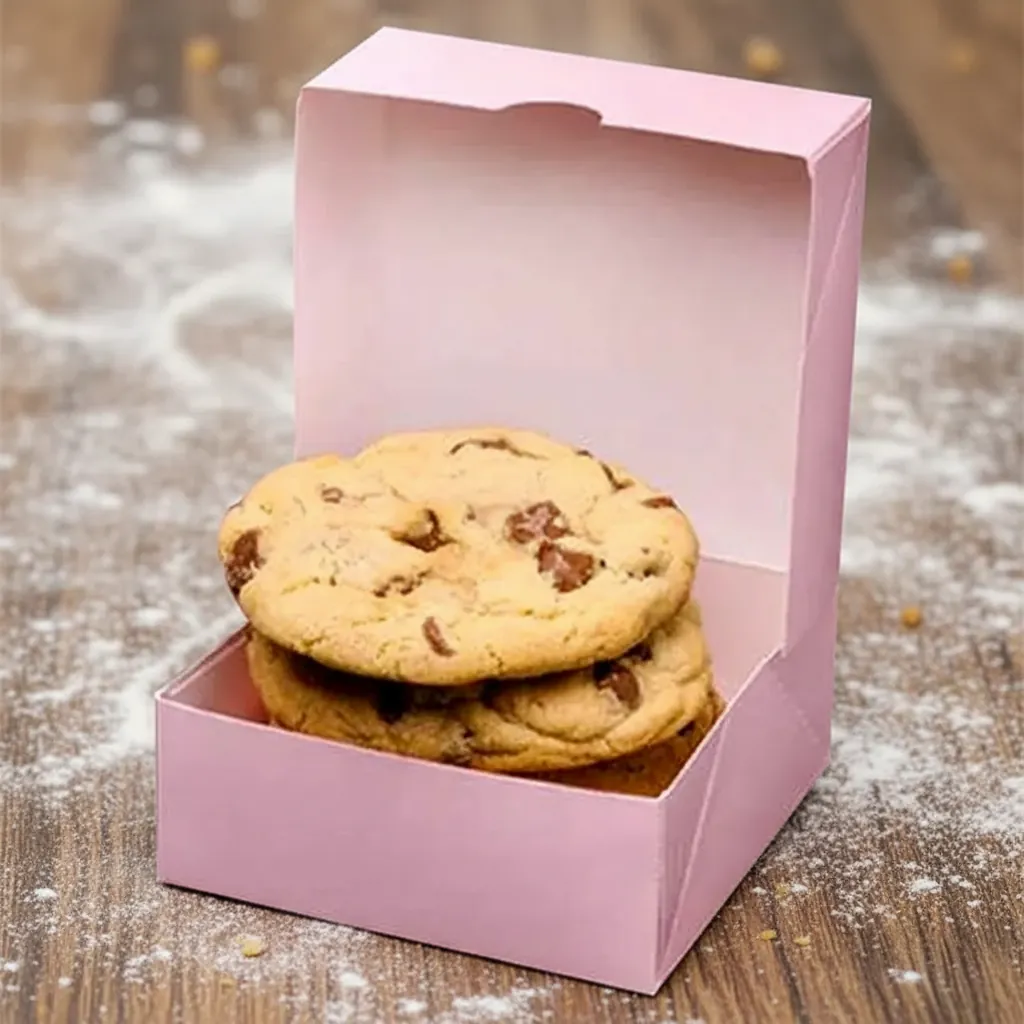 Pink Tuck Top Cookie Box for Bakeries