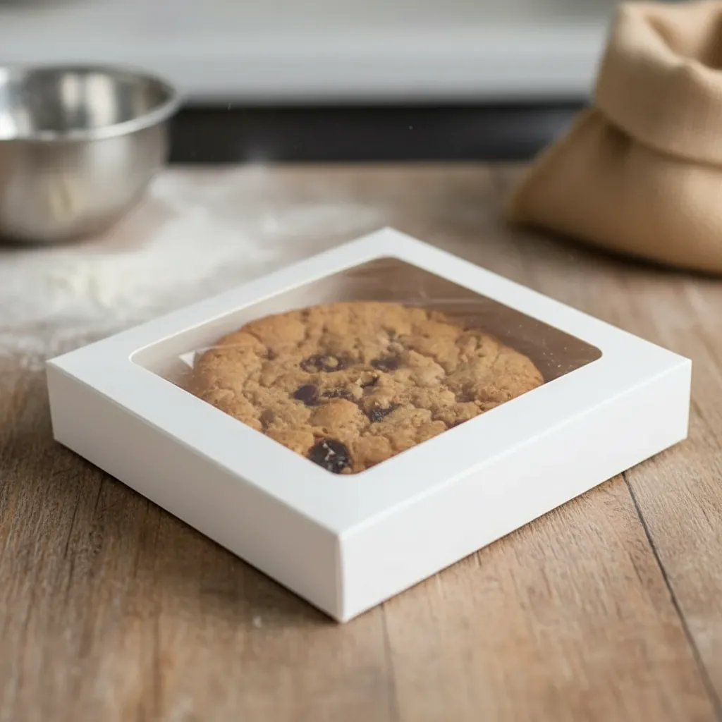 White Cookie Box with Large Display Window