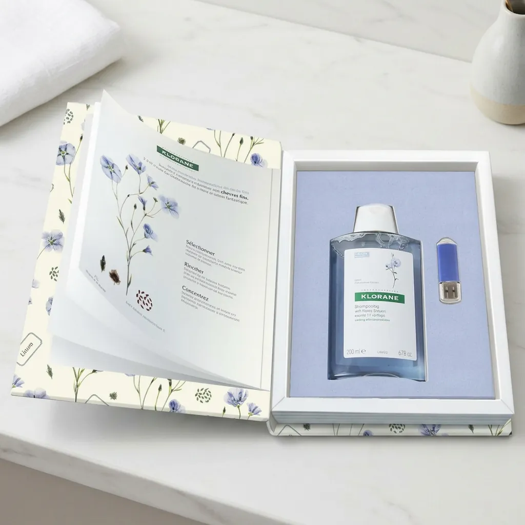 Rigid Book Box with Booklet for Skincare