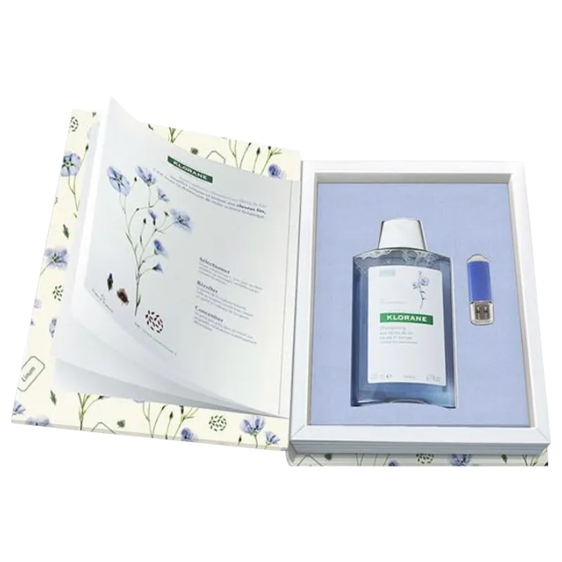 Rigid Book Box with Booklet for Skincare