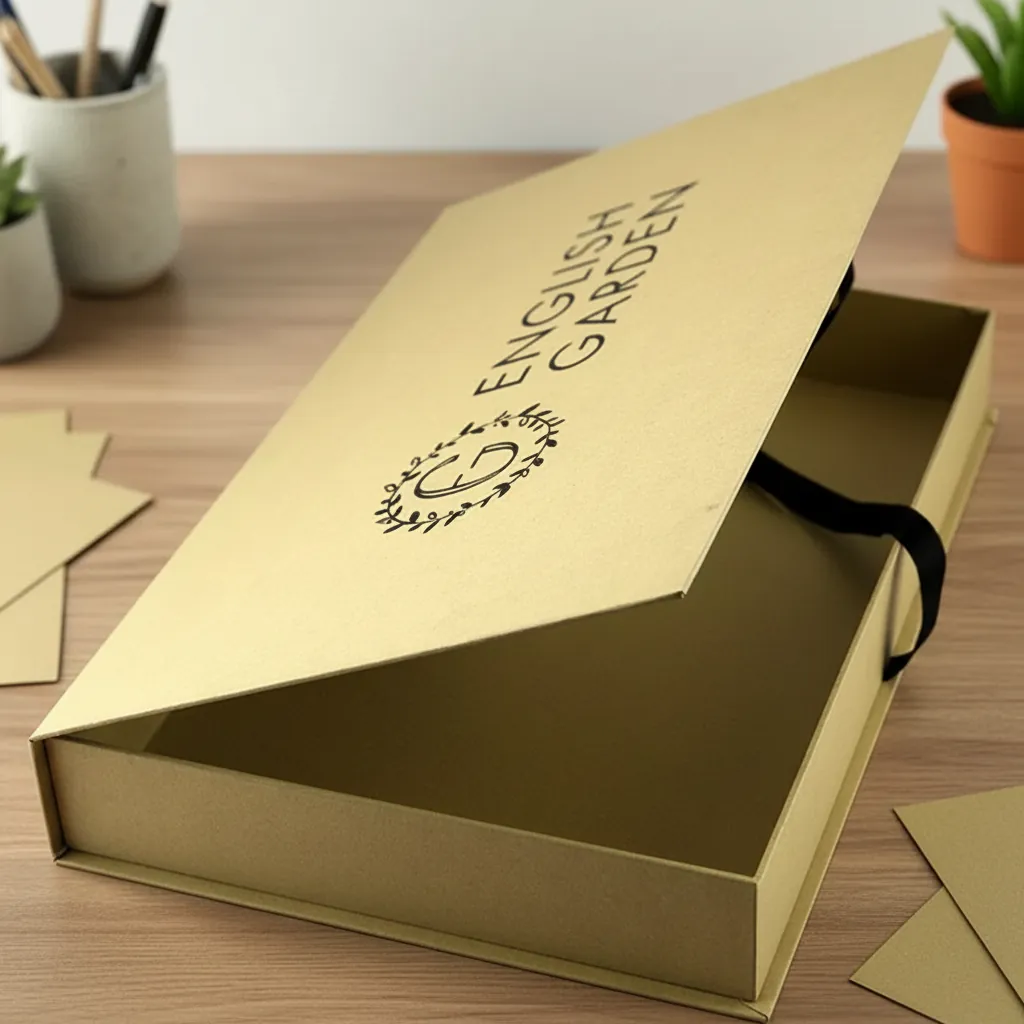 Kraft Magnetic Rigid Box for Stationery 1
