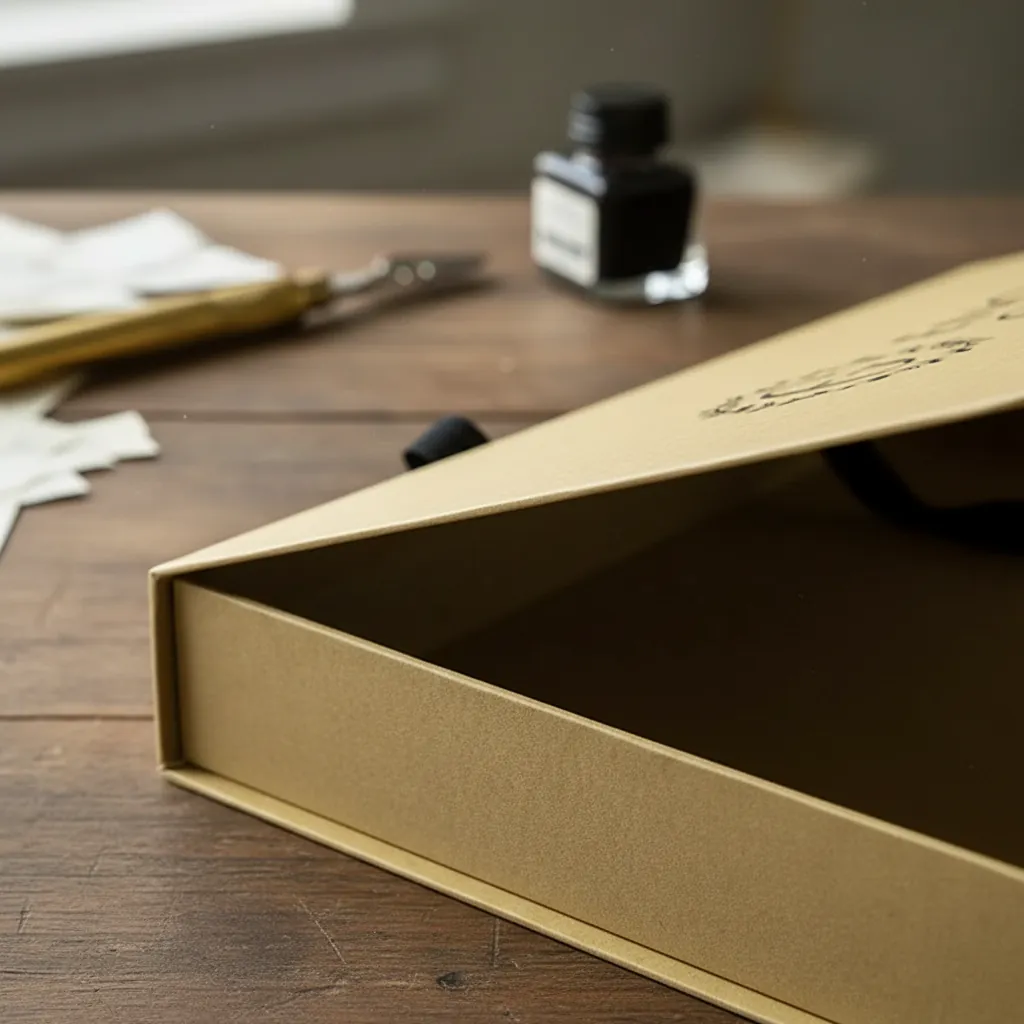 Kraft Magnetic Rigid Box for Stationery 2