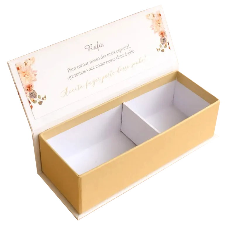 Dual-Compartment Rigid Box for Bridesmaid Proposals