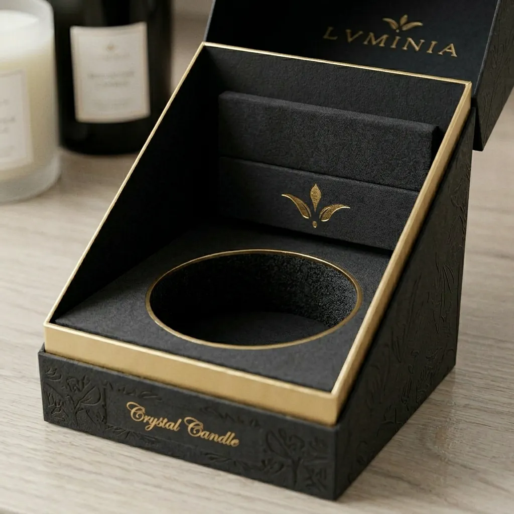 Angled Display Rigid Box for Upscale Candles 2