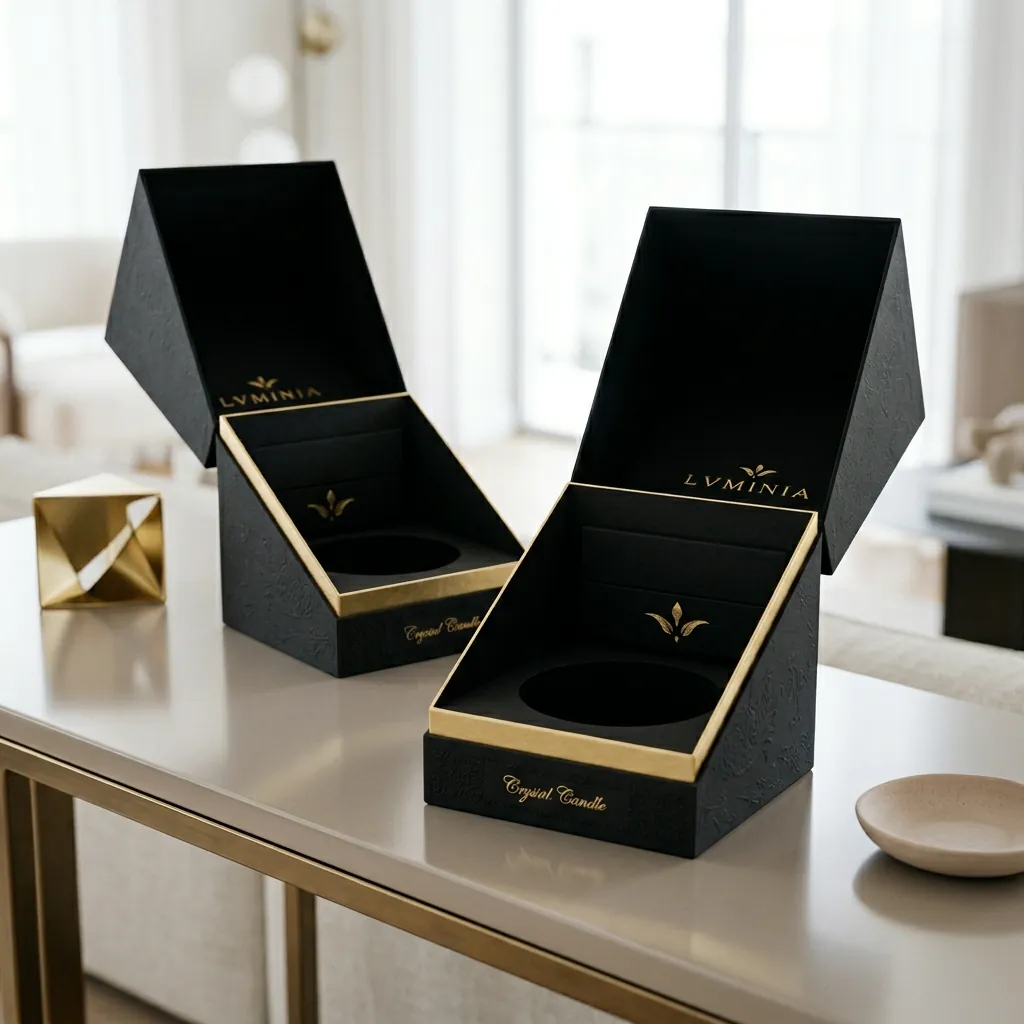 Angled Display Rigid Box for Upscale Candles 3
