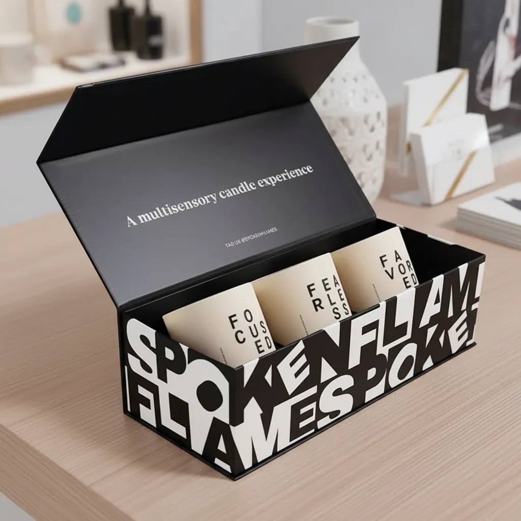 Magnetic Gift Box with Bold Print