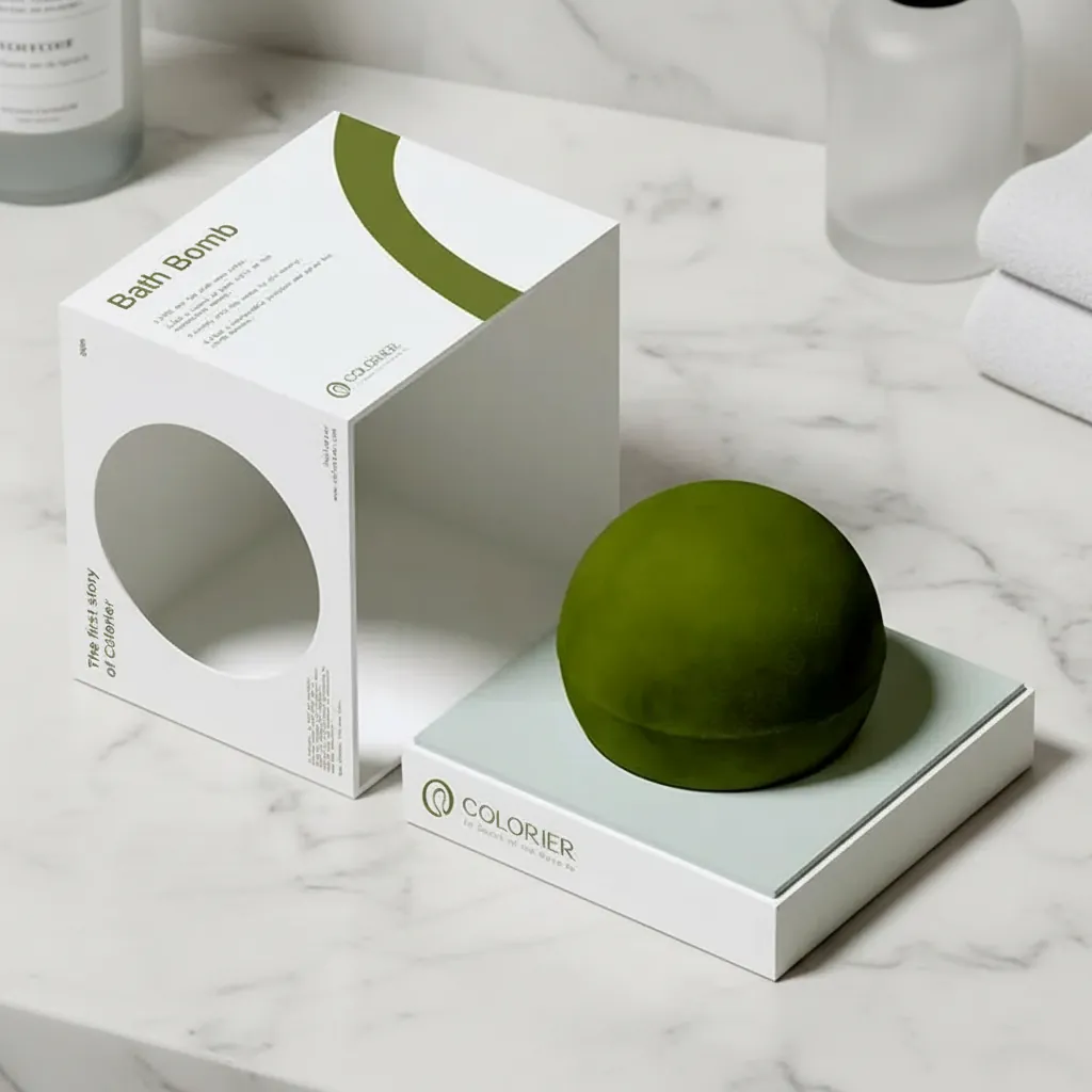 Circular Cutout Sleeve Box for Bath Bombs