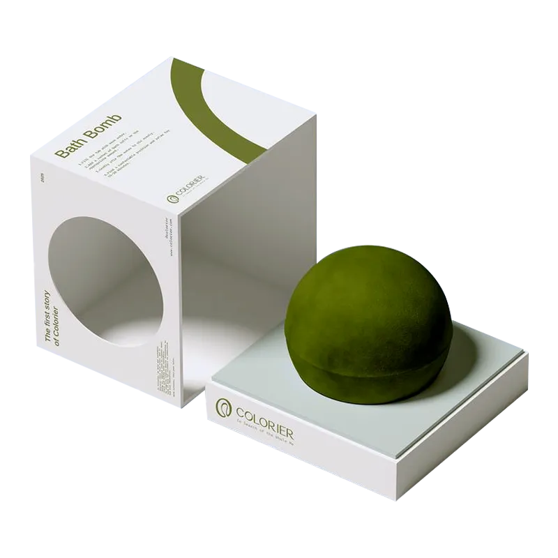 Circular Cutout Sleeve Box for Bath Bombs