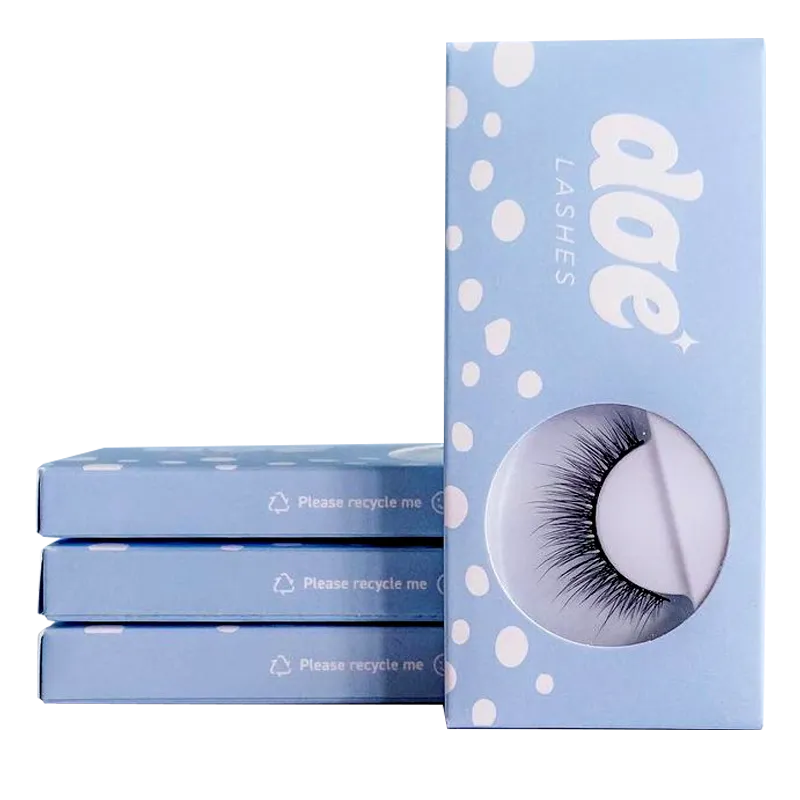 Custom Circular Window Folding Carton for Lashes