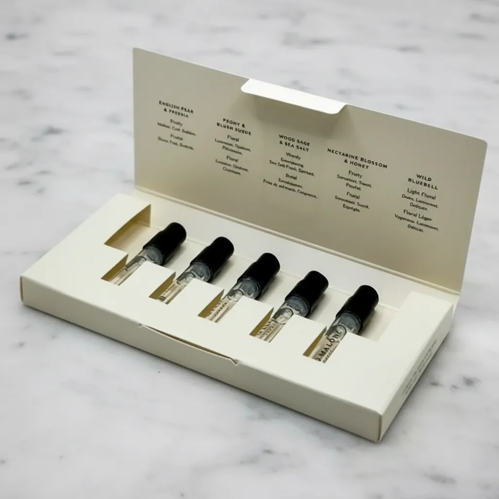 Custom Book-Style Sample Carton for Fragrances