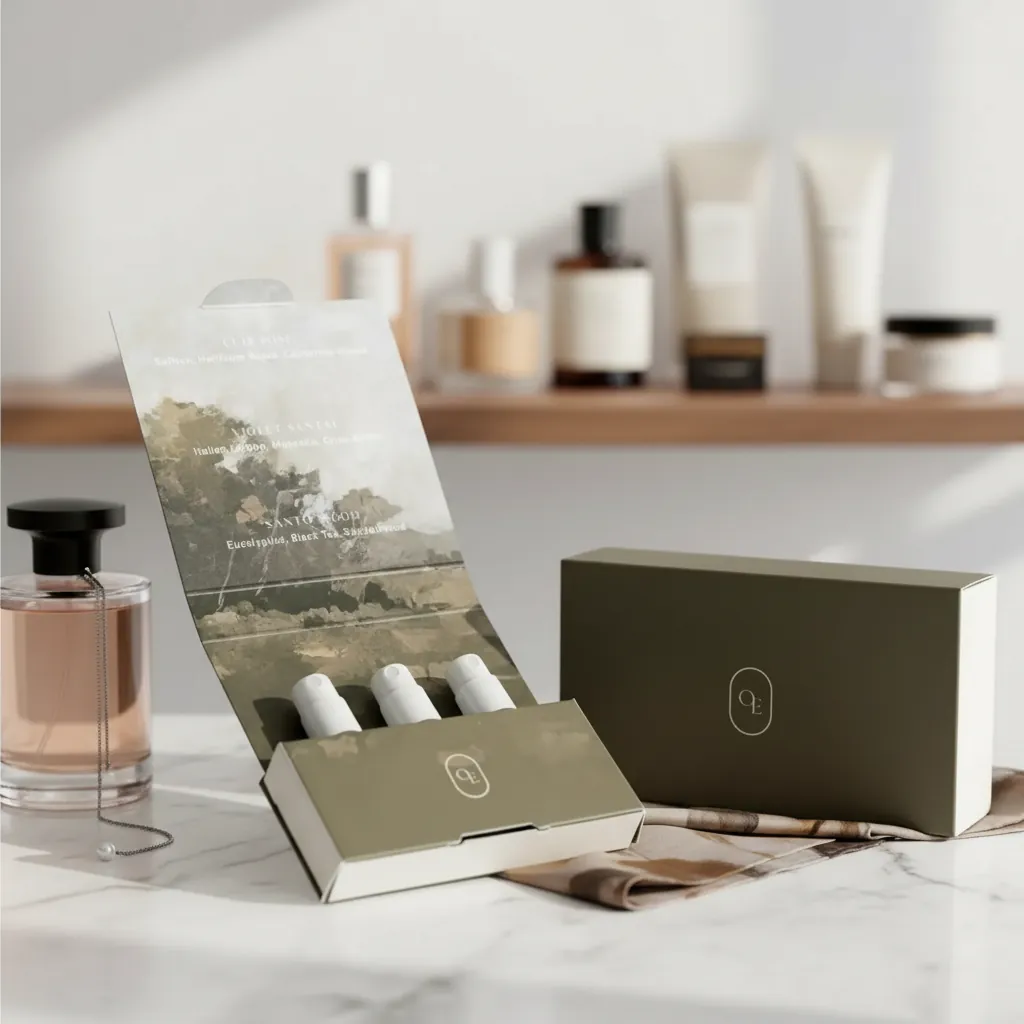 Custom Folding Box for Fragrance Sample Vials 3