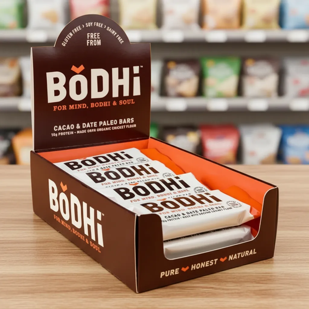 Custom Rounded Header Carton Display for Snacks