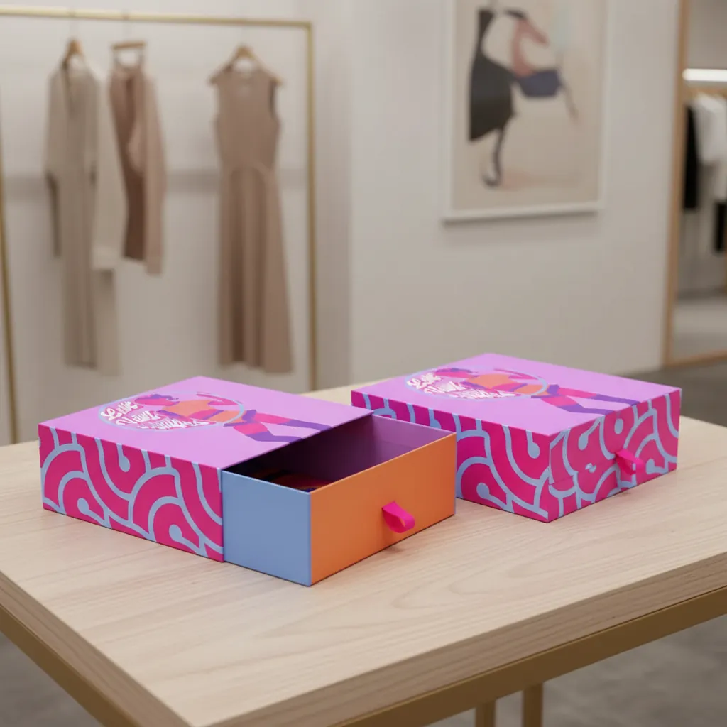 Custom Colorful Drawer Box for Apparel 3