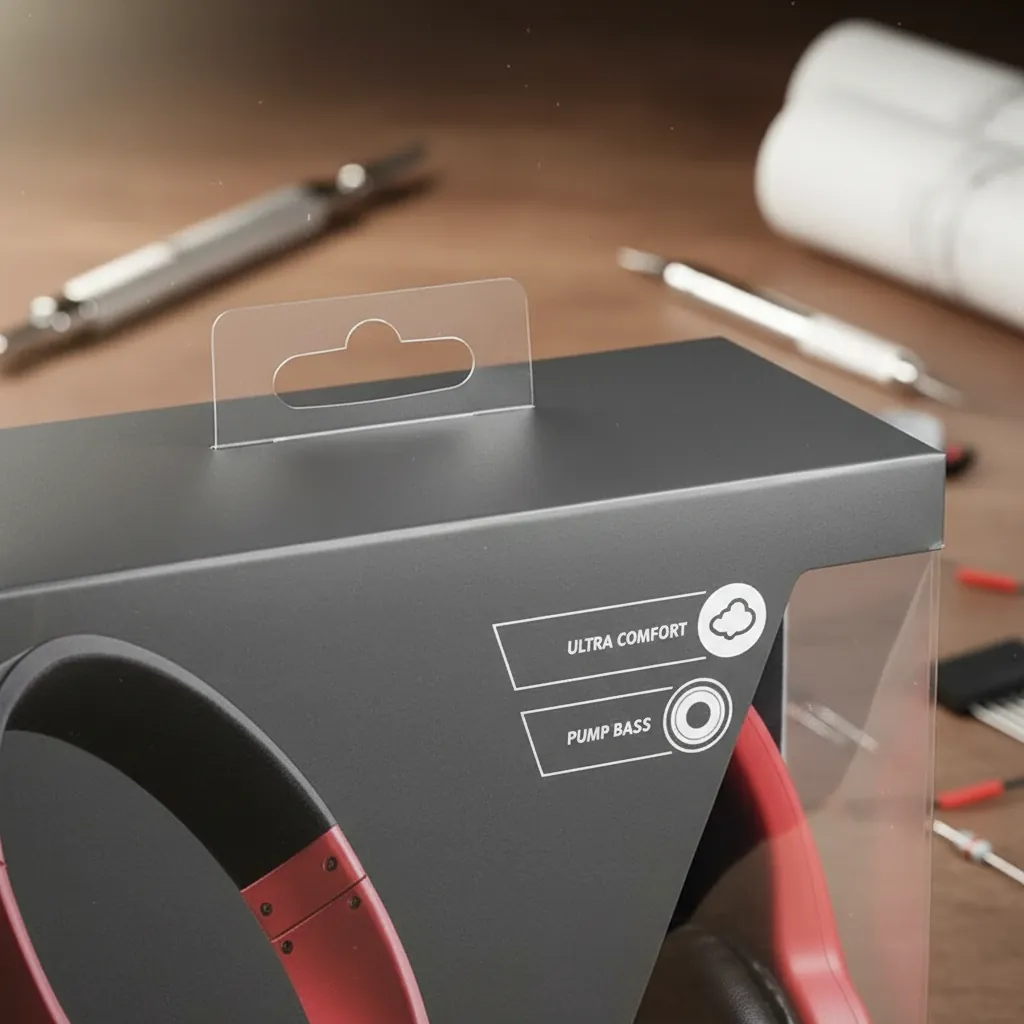 Custom Large Window Carton for Headphones 2