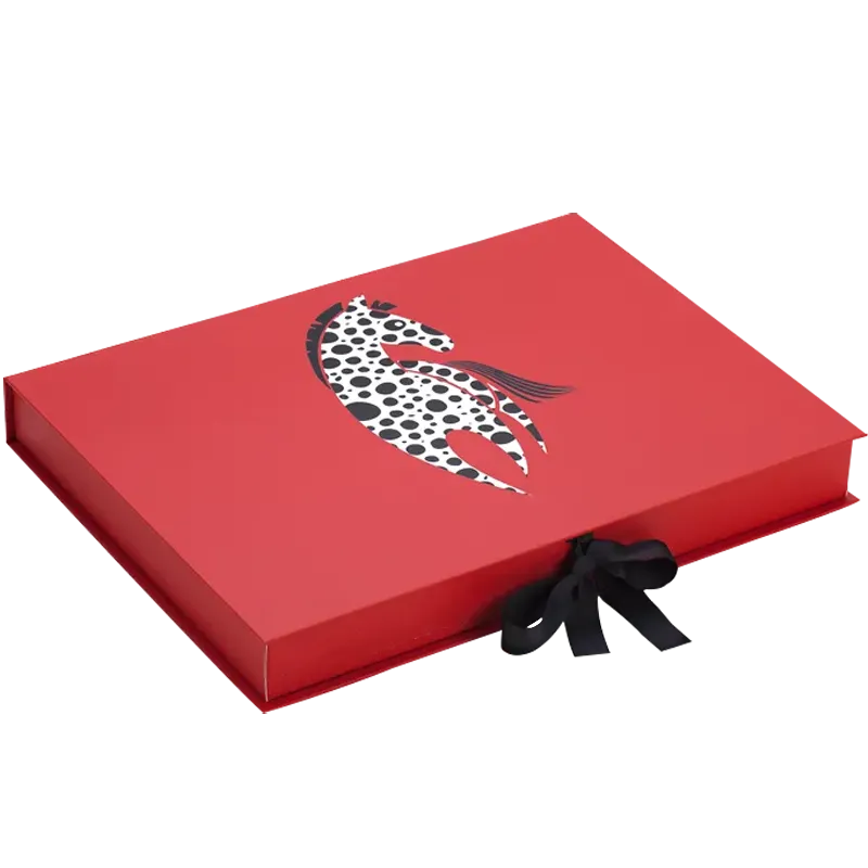 Die-Cut Ribbon Tie Box for Apparel