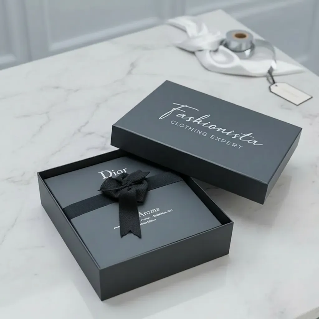 Two-Piece Rigid Box for Boutique Apparel