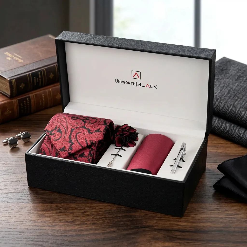 Partitioned Rigid Box for Menswear Accessories 3