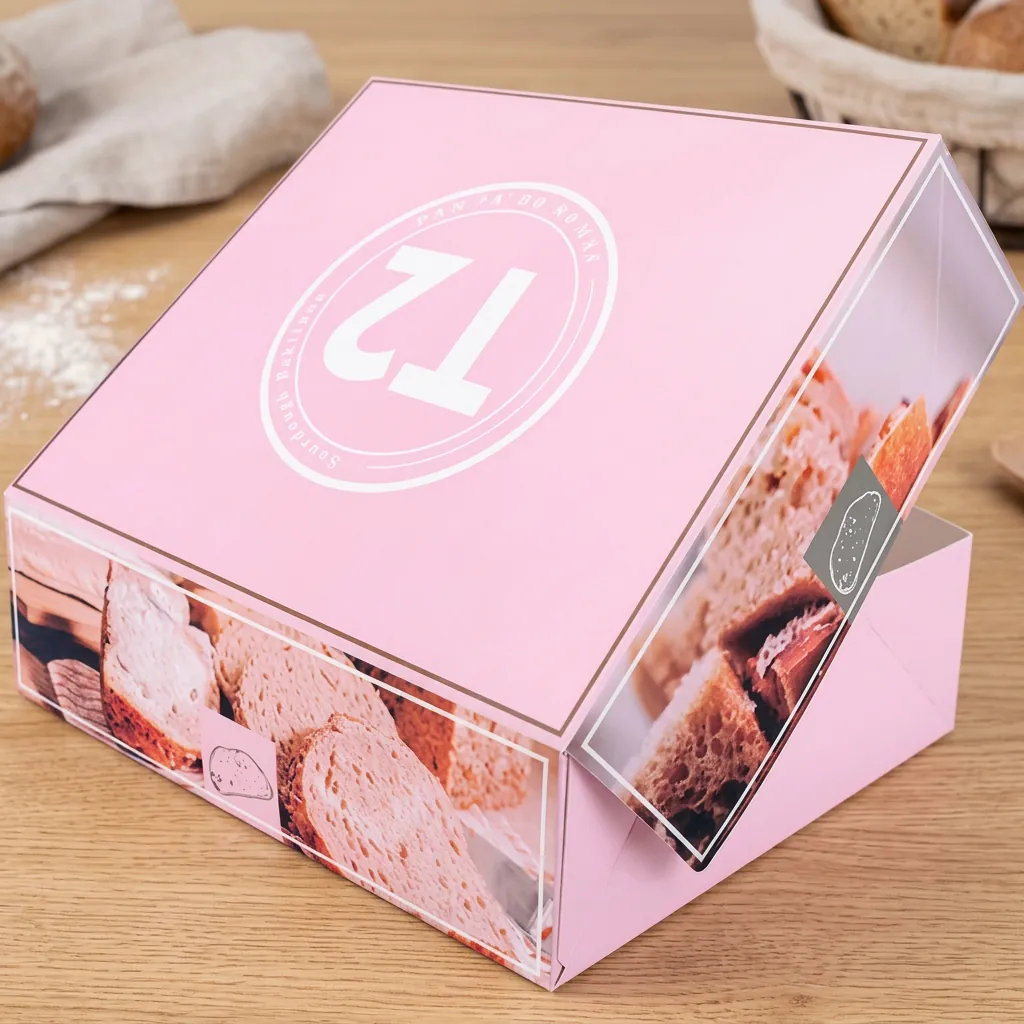 Pink Bakery Box with Clear Lid