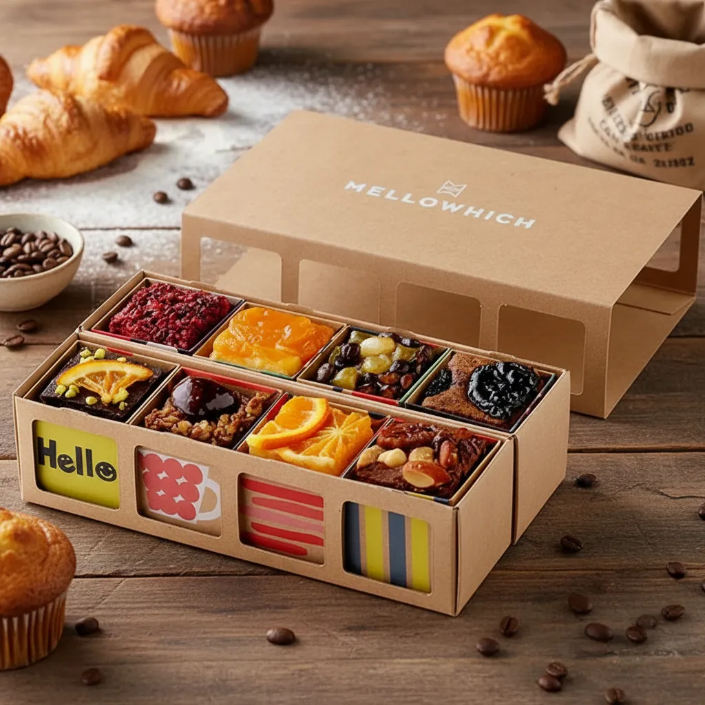 Custom Kraft Sleeve Box with Multi-Window Display 1
