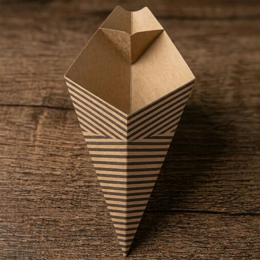 Kraft Paper Cone for On-The-Go Food 1