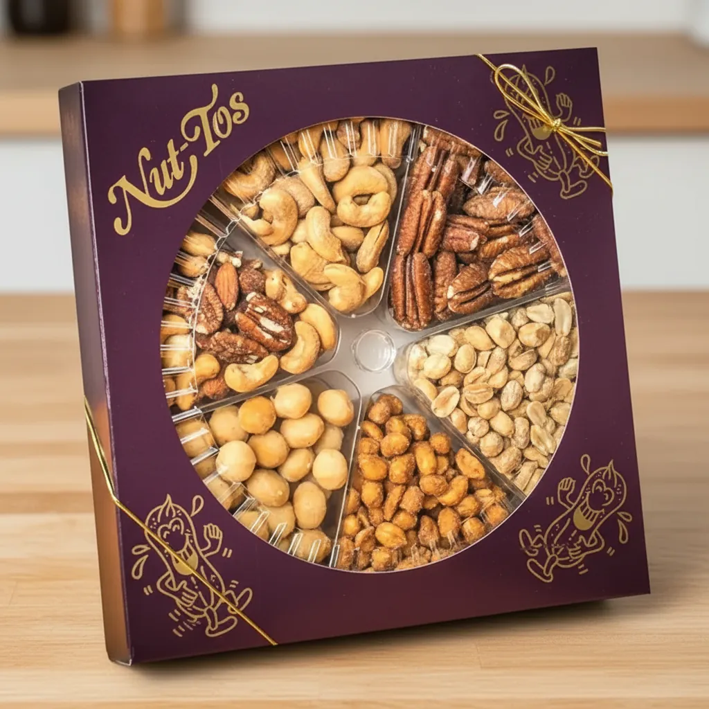 Circular Window Box for Assorted Snacks