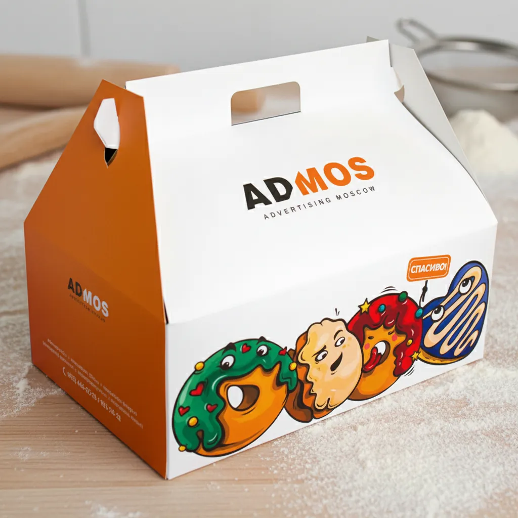 Printed Bakery Gable Box with Handle 1