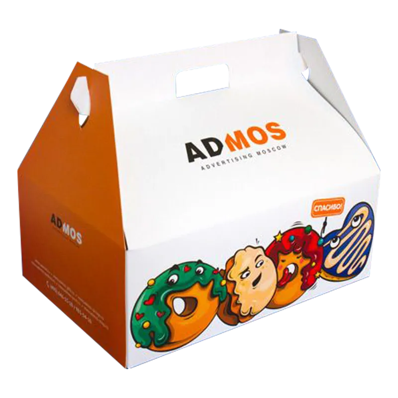 Printed Bakery Gable Box with Handle