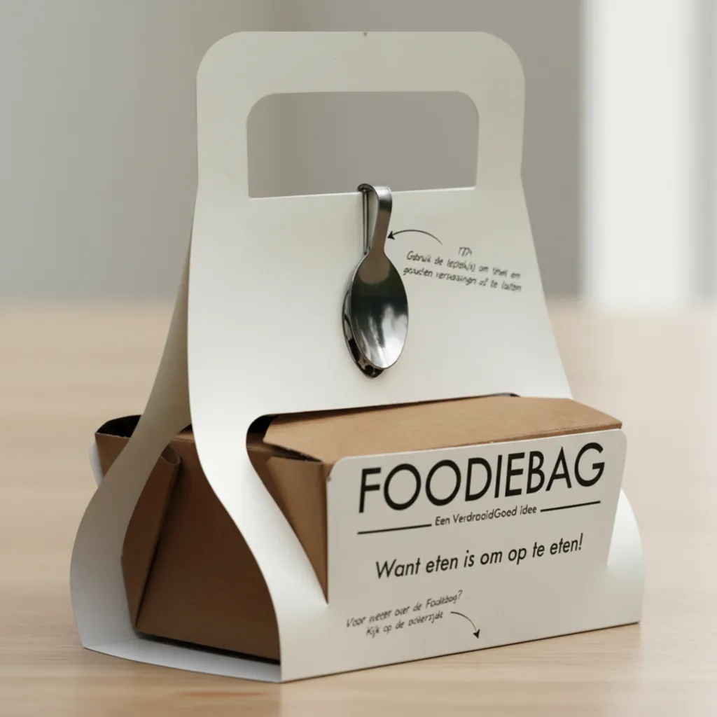 Food Carrier Gable Box with Utensil Holder 1
