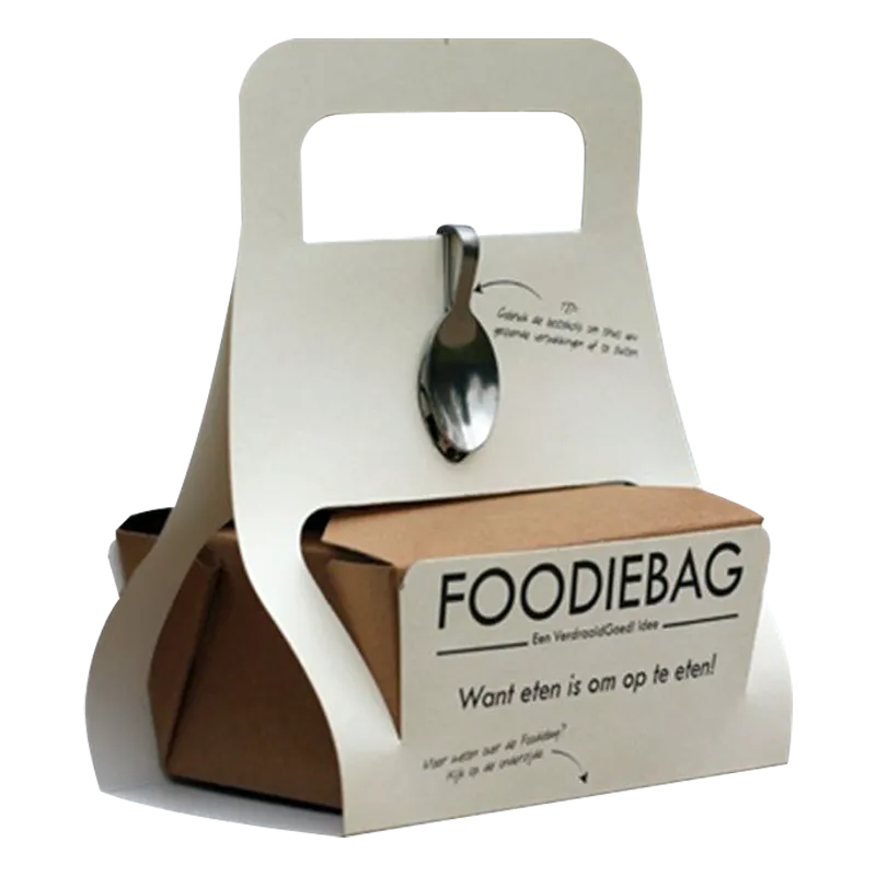 Food Carrier Gable Box with Utensil Holder