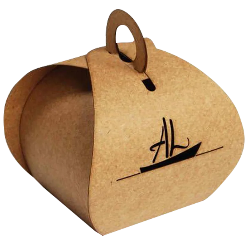 Natural Kraft Gable Box with Round Handle