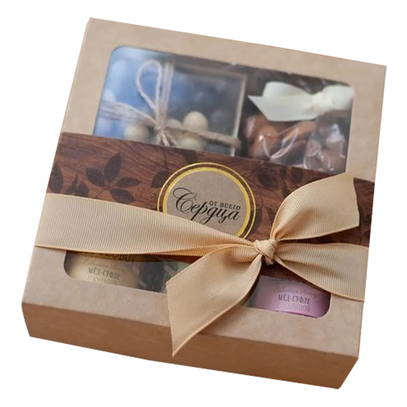 Custom Kraft Window Gift Box for Gourmet