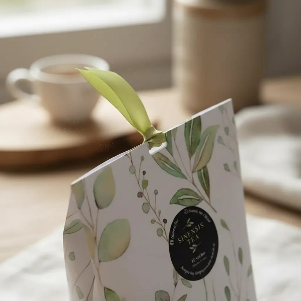 Custom Botanical Pouch Gift Box for Tea 2
