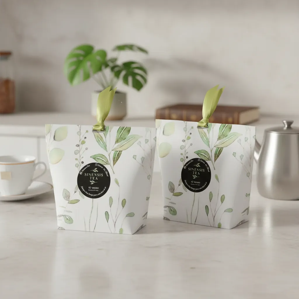 Custom Botanical Pouch Gift Box for Tea 3