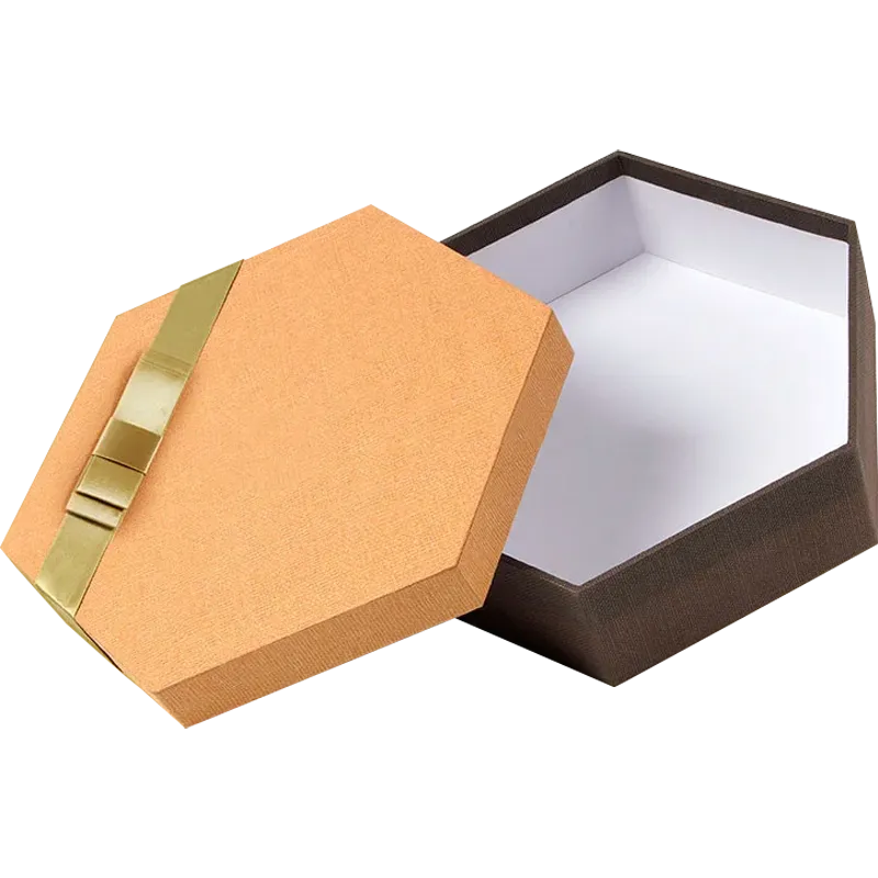Custom Two-Tone Hexagon Gift Box for Boutiques