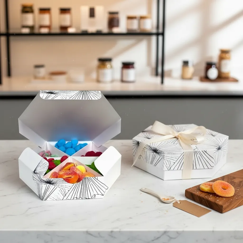 Custom Hexagonal Candy Box with Dividers 3