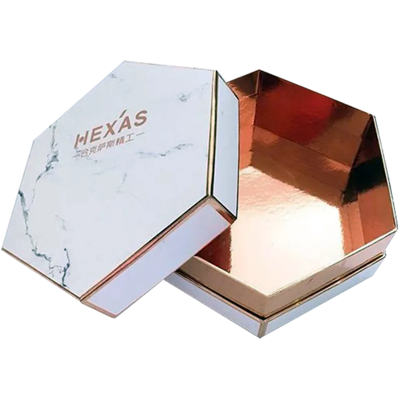 Custom Marble Hexagon Rigid Box for Cosmetics
