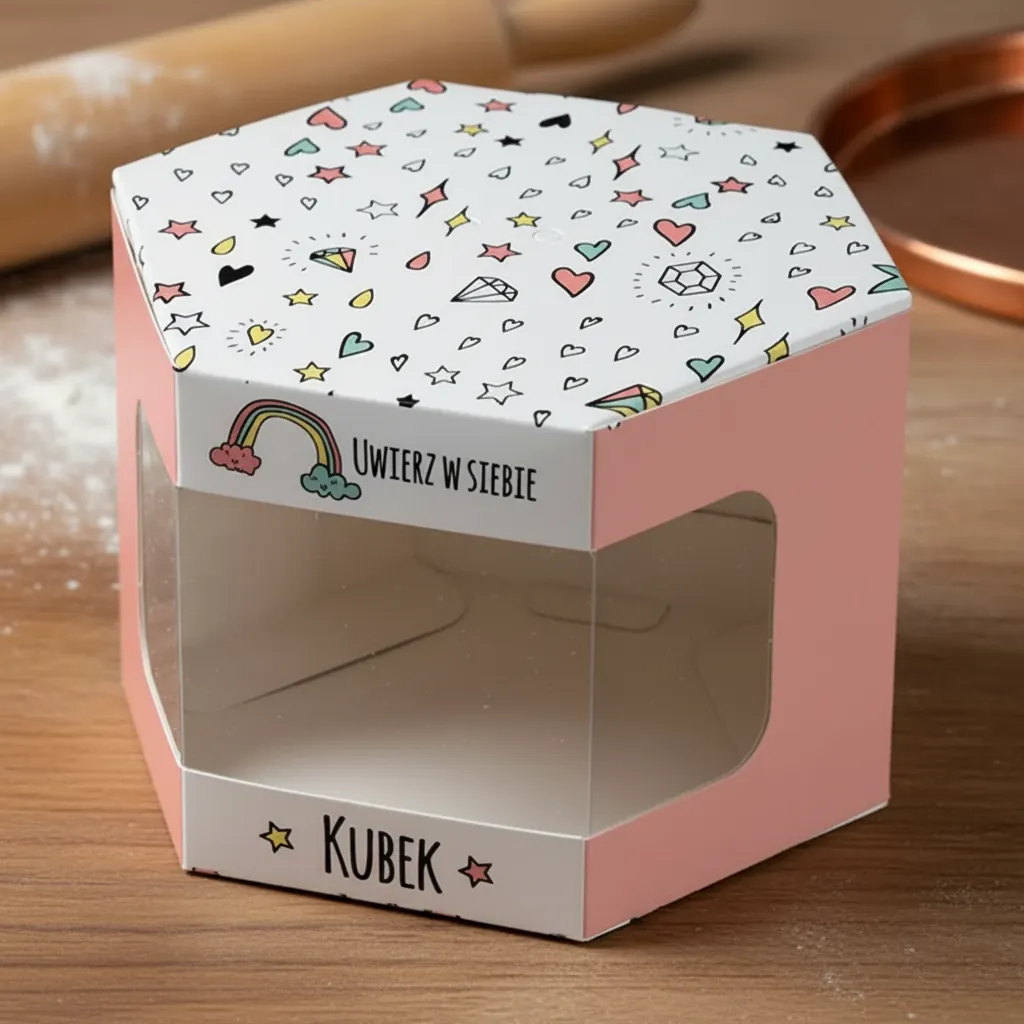 Custom Window Hexagon Box for Retail Gifts 1