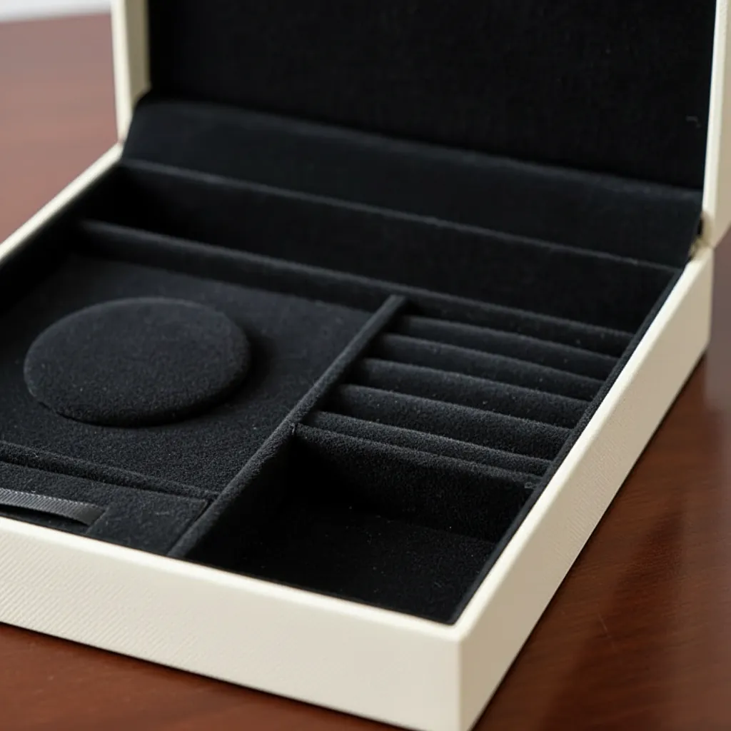 Custom Drawer Box with Suede Jewelry Pouch 2