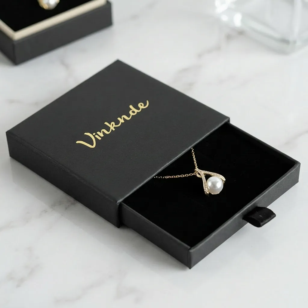 Custom Black Drawer Box for Necklaces 1