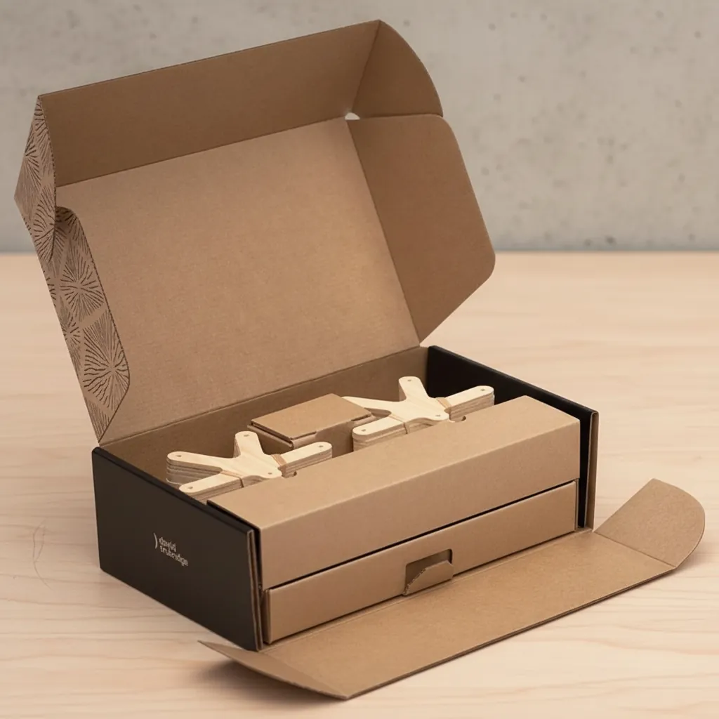Custom Kraft Corrugated Mailer with Inserts
