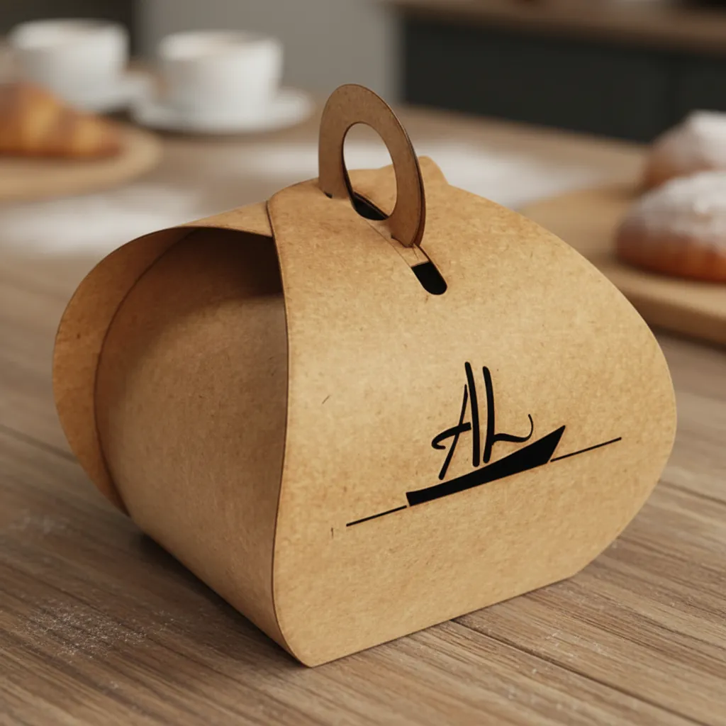 Custom Kraft Petal Carrier Box for Takeaway 1