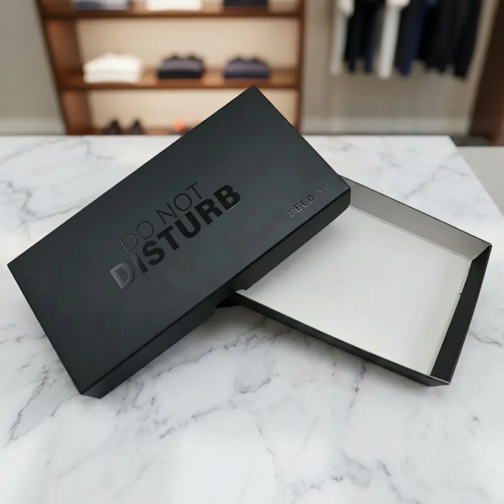 Spot UV Matte Black Sleeve Box