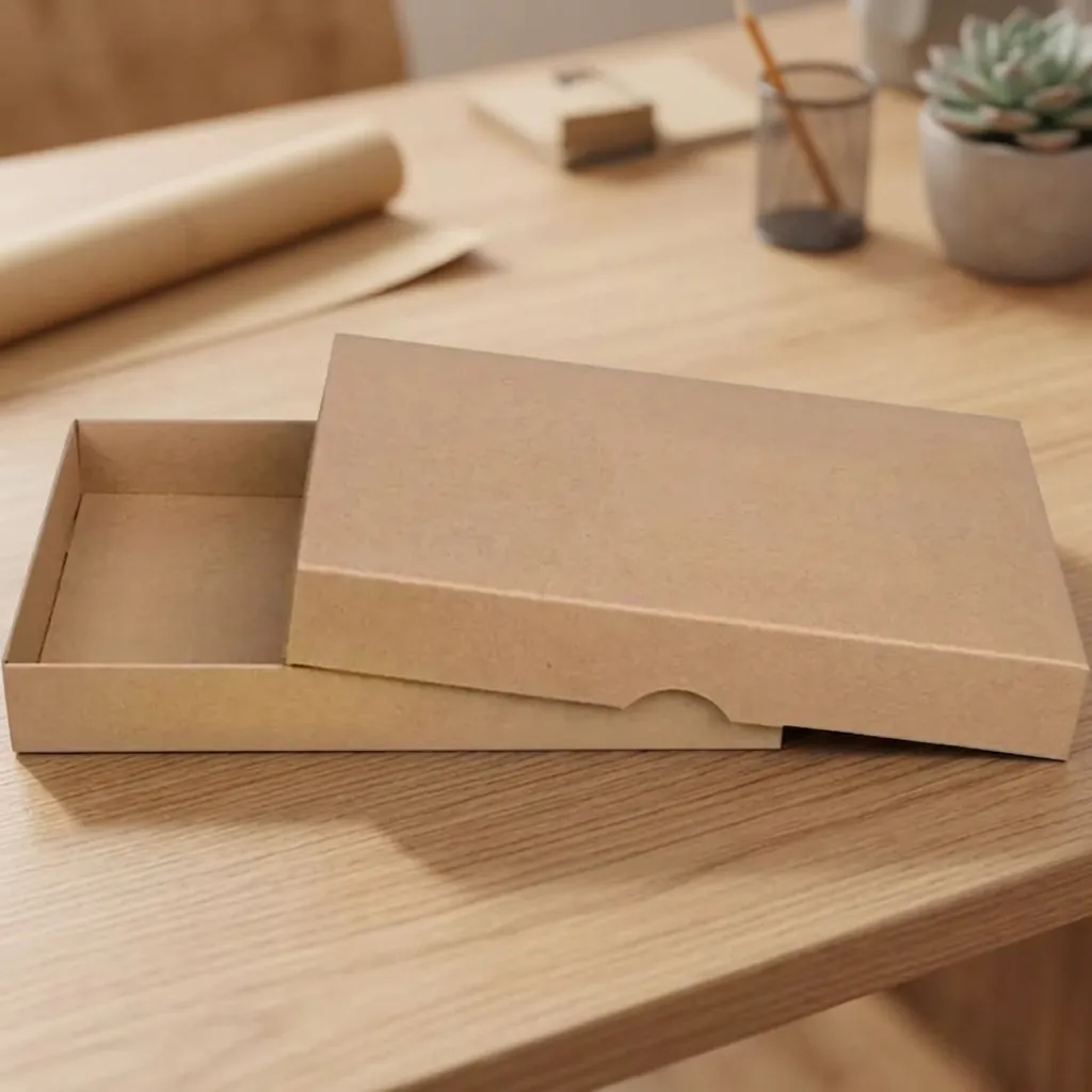 Blank Kraft Sleeve and Tray Box 1