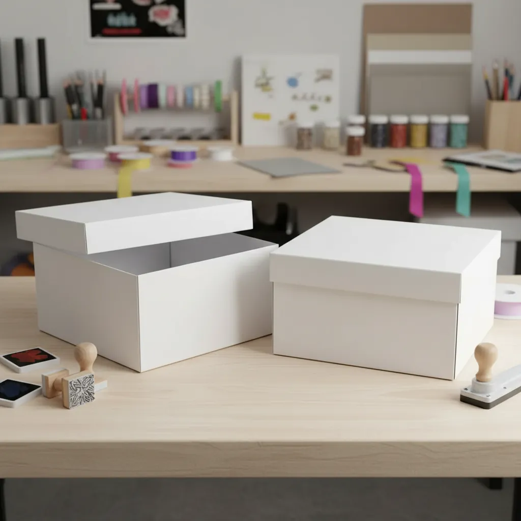 Blank White Base and Lid Box 3