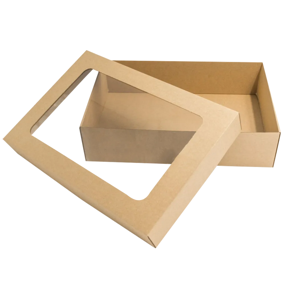 Clear Window Kraft Base and Lid Box