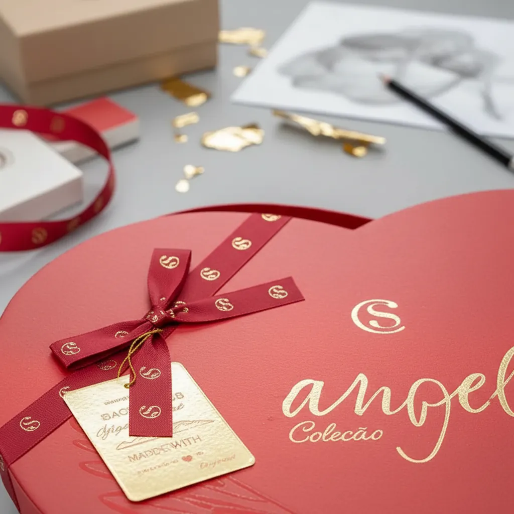 Custom Red Heart-Shaped Rigid Gift Box 2