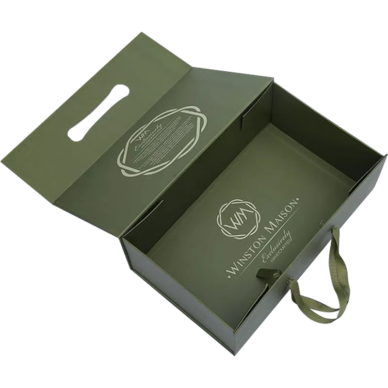Fashion Carry Handle Magnetic Rigid Box