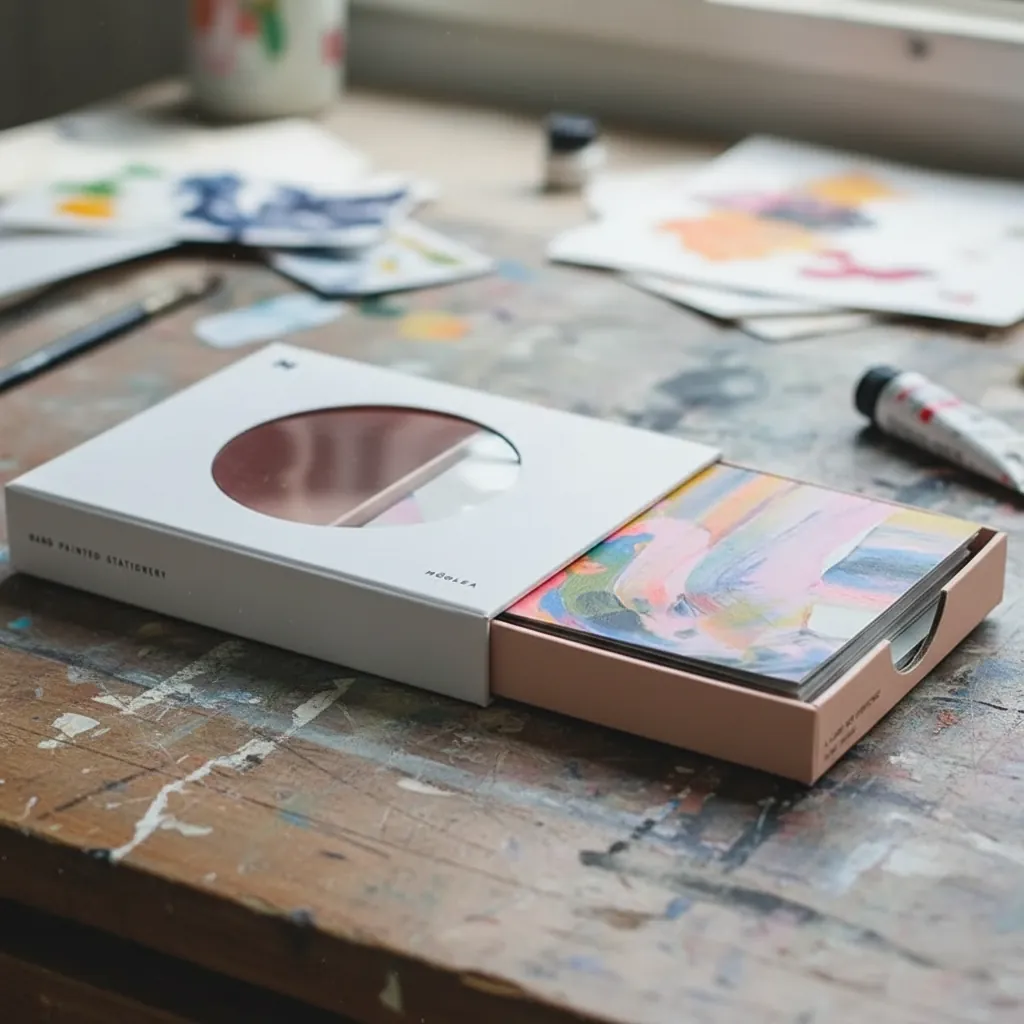 Custom Stationery Circular Window Drawer Box 3