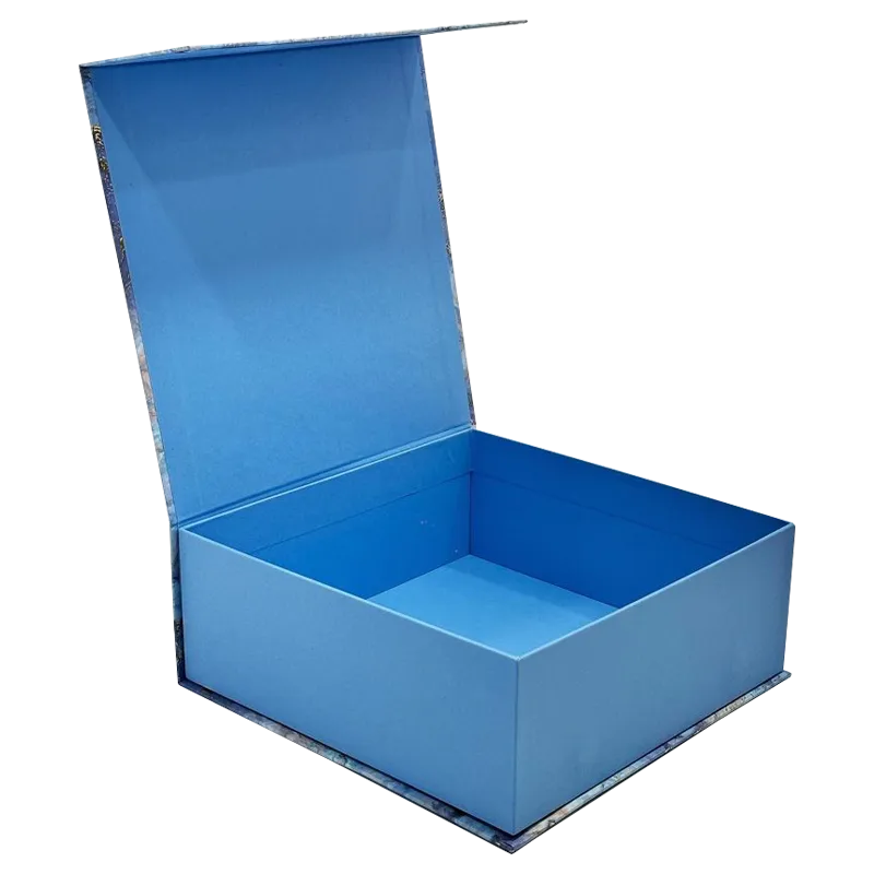 Solid Blue Minimalist Magnetic Rigid Box